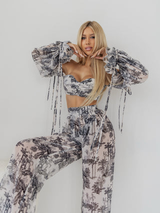 GRAY BREEZE - CHIFFON SET